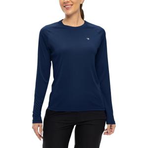 imageTBMPOY Womens UPF 50 Long Sleeve Quick Dry Zipper Sun Protection ShirtsDark Blue2