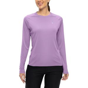 imageTBMPOY Womens UPF 50 Long Sleeve Quick Dry Zipper Sun Protection ShirtsPurple2