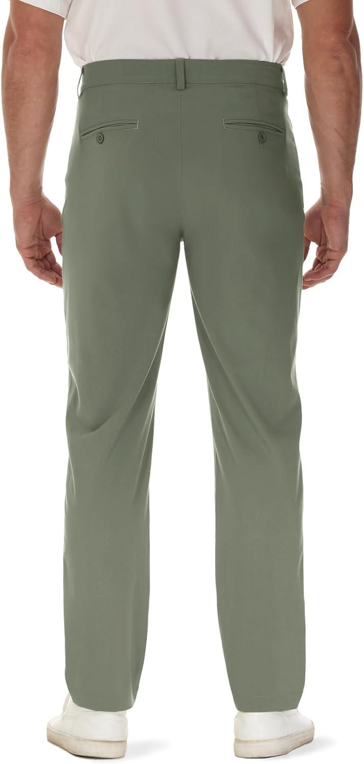 imageTBMPOY Mens Golf Pants Classic Fit Dress Work Pants Lightweight Comfortable Business Casual Pants with 5 PocketsArmy Green