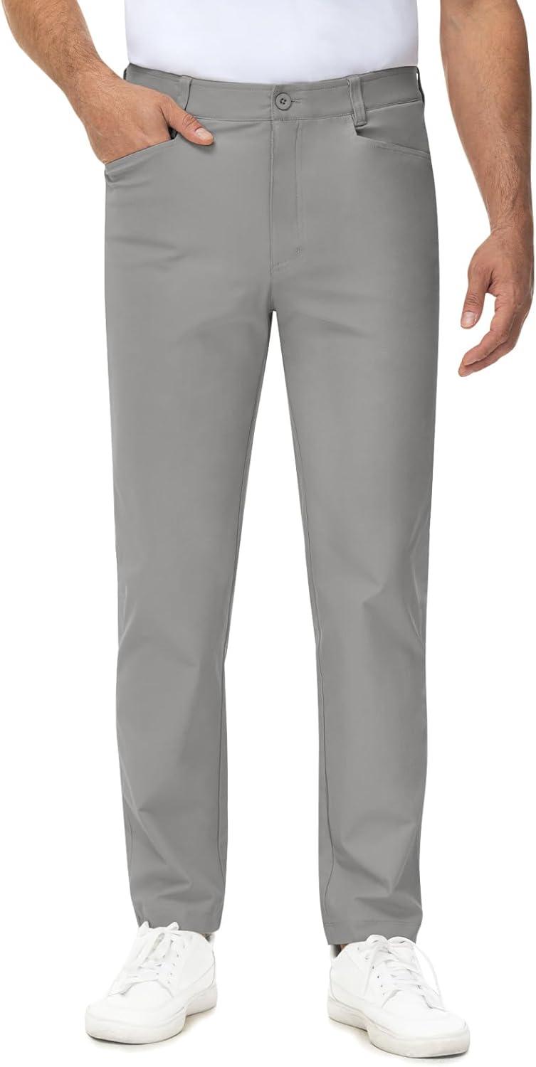 imageTBMPOY Mens Golf Pants Stretch Relaxed Fit with 5 Pockets Comfortable Lightweight Work Dress Pants Summer Casual SlacksLight Gray02