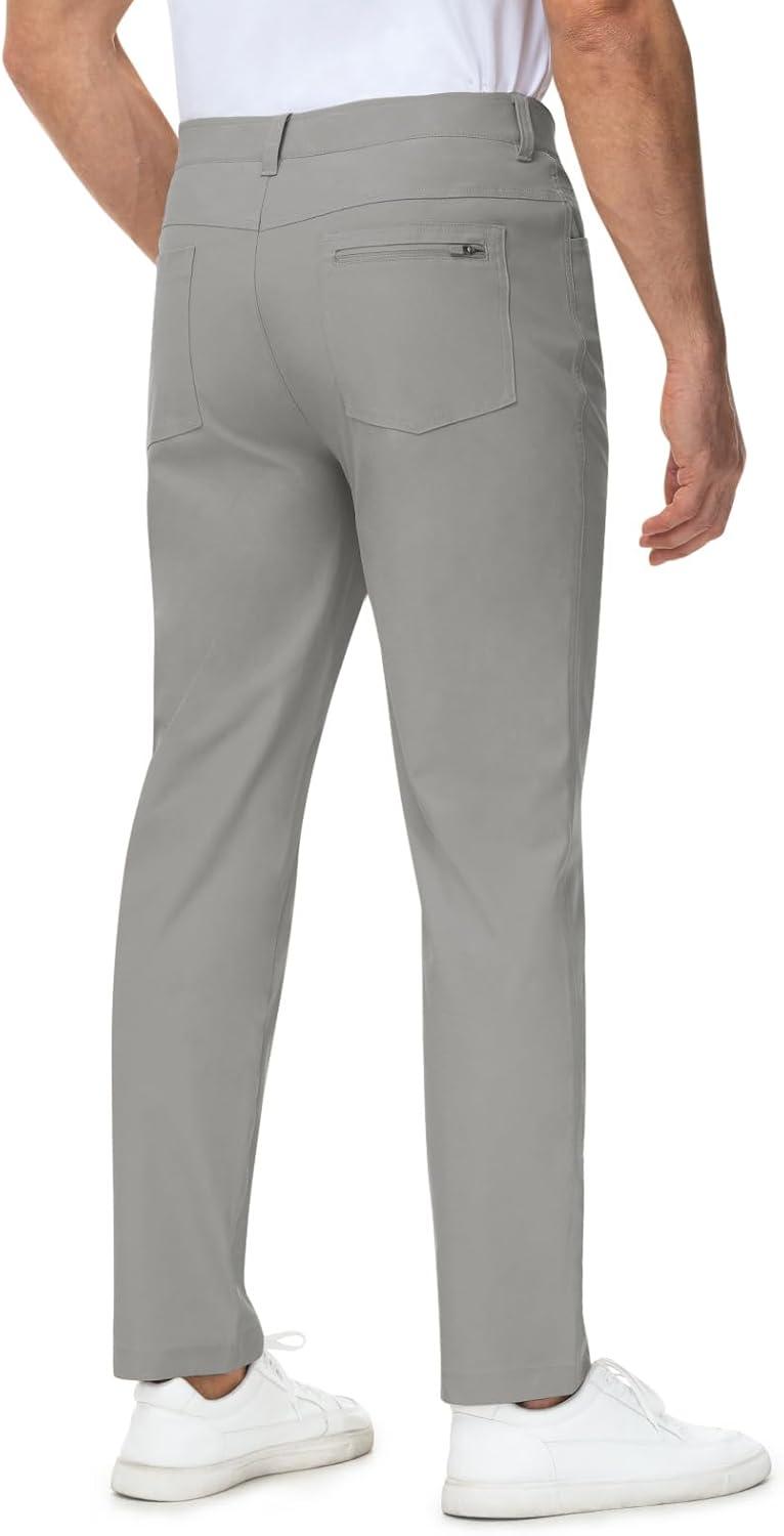 imageTBMPOY Mens Golf Pants Stretch Relaxed Fit with 5 Pockets Comfortable Lightweight Work Dress Pants Summer Casual SlacksLight Gray02