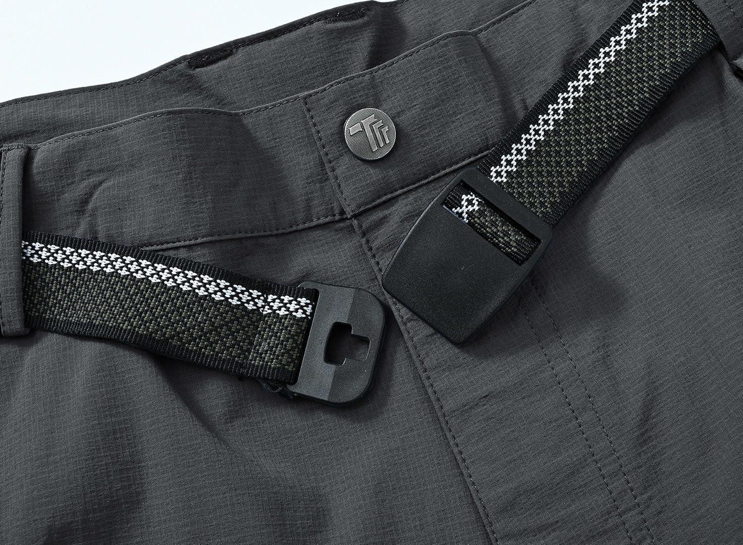 imageTBMPOY Mens Hiking Cargo Pants Lightweight Waterproof Quick Dry Outdoor Summer Fishing Camping Mountain PantC14dark Grey