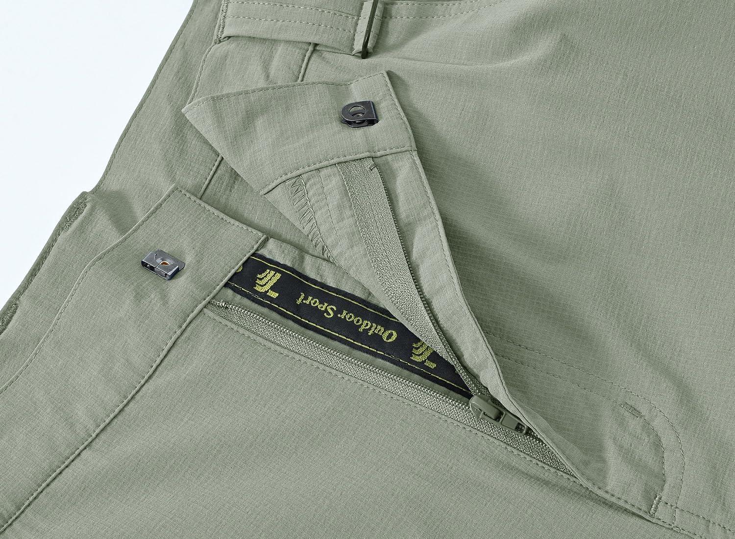 imageTBMPOY Mens Hiking Cargo Pants Lightweight Waterproof Quick Dry Outdoor Summer Fishing Camping Mountain PantC16sage Green