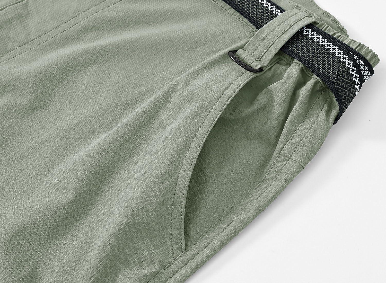 imageTBMPOY Mens Hiking Cargo Pants Lightweight Waterproof Quick Dry Outdoor Summer Fishing Camping Mountain PantC16sage Green