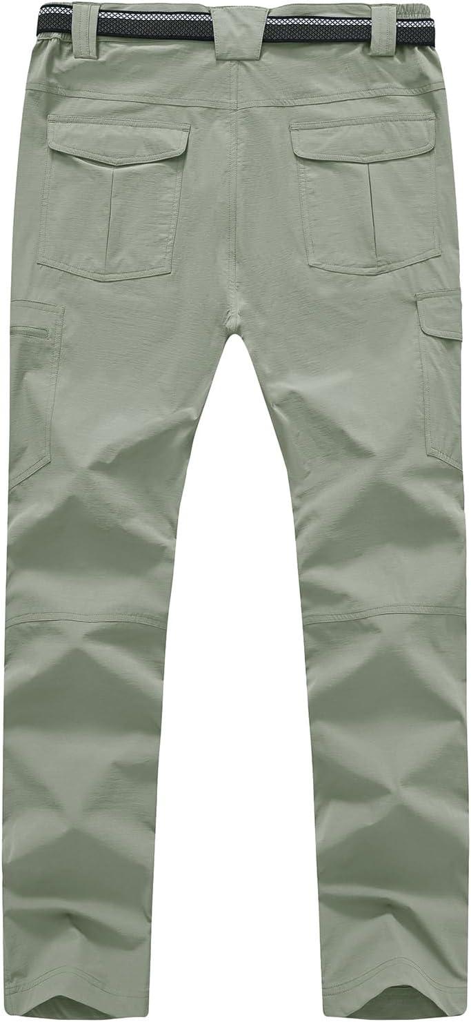 imageTBMPOY Mens Hiking Cargo Pants Lightweight Waterproof Quick Dry Outdoor Summer Fishing Camping Mountain PantC16sage Green