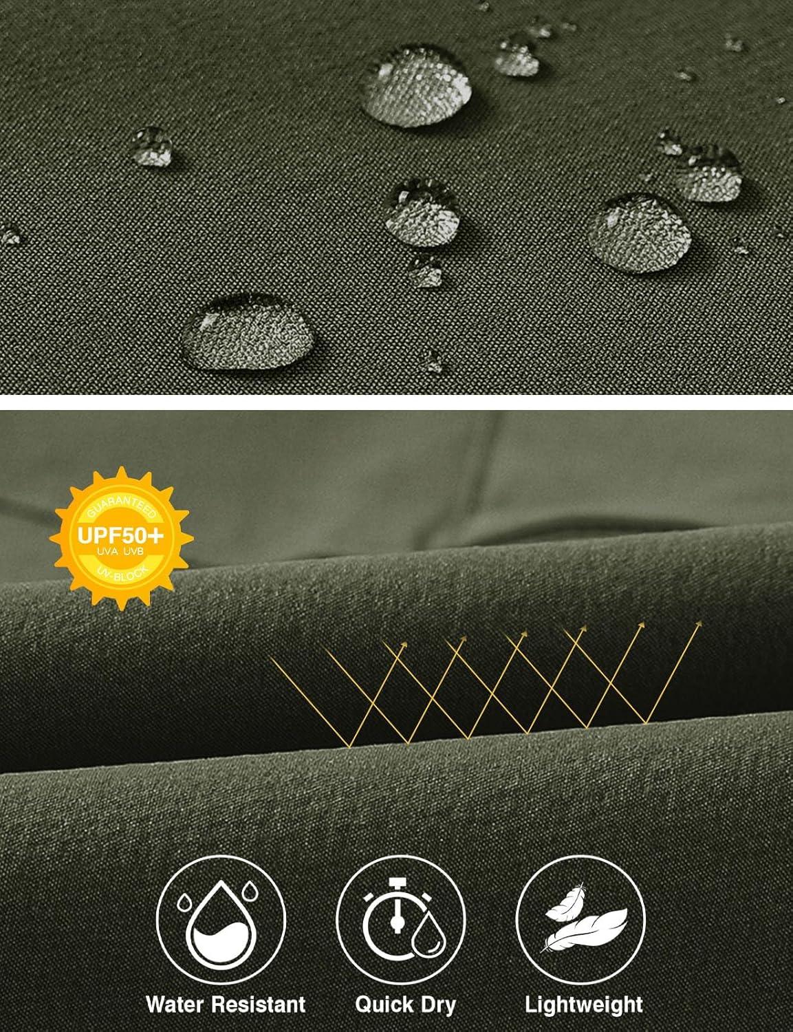 imageTBMPOY Mens Hiking Pants Lightweight 6 Cargo Pockets Quick Dry Water Resistant Outdoor Travel Work FishingArmy Green