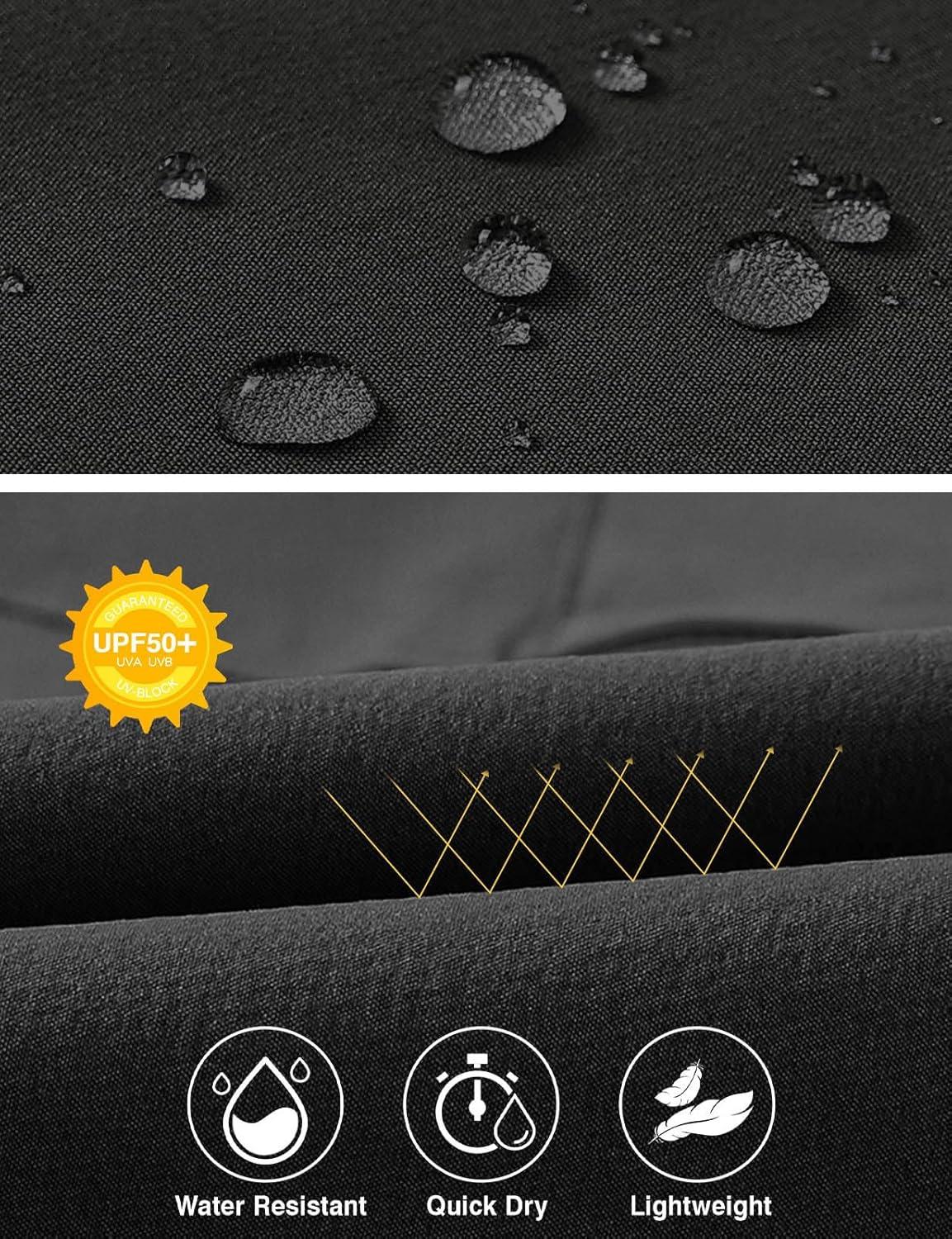 imageTBMPOY Mens Hiking Pants Lightweight 6 Cargo Pockets Quick Dry Water Resistant Outdoor Travel Work FishingBlack
