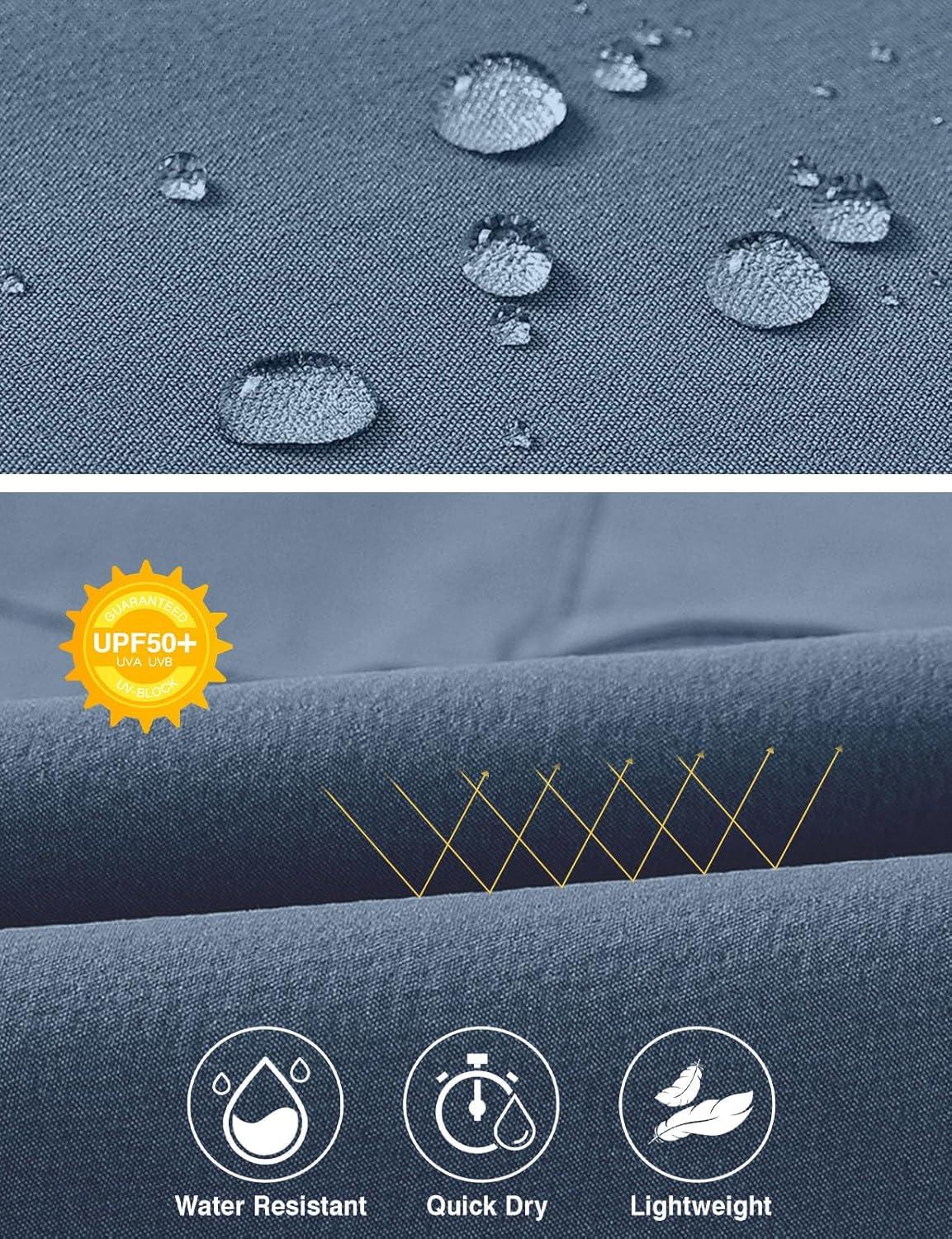 imageTBMPOY Mens Hiking Pants Lightweight 6 Cargo Pockets Quick Dry Water Resistant Outdoor Travel Work FishingStone Blue