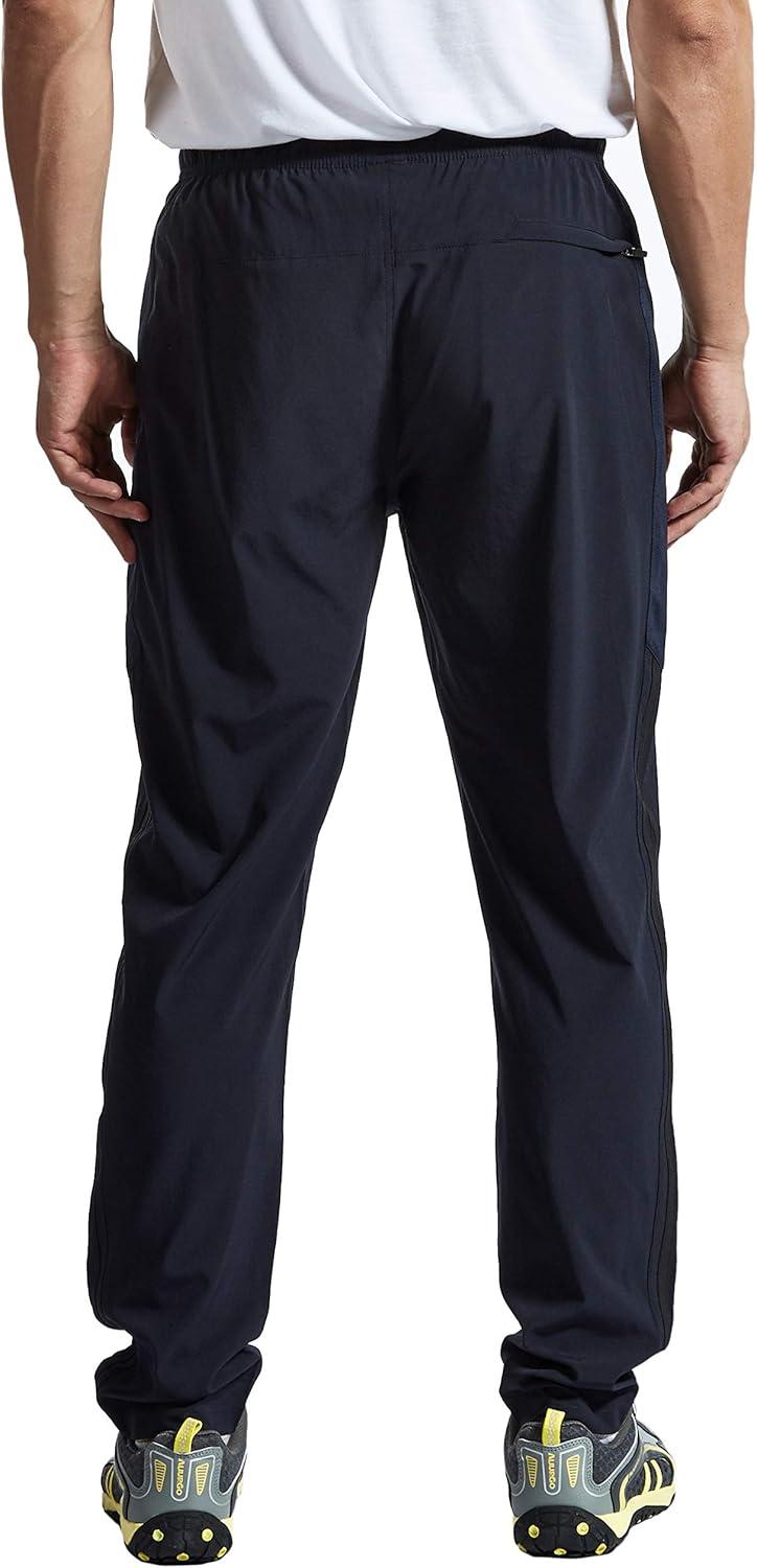 imageTBMPOY Mens Hiking Pants Quick Dry Lightweight Travel Track Running Active Jogger Sweatpants with PocketsB22dark Blue