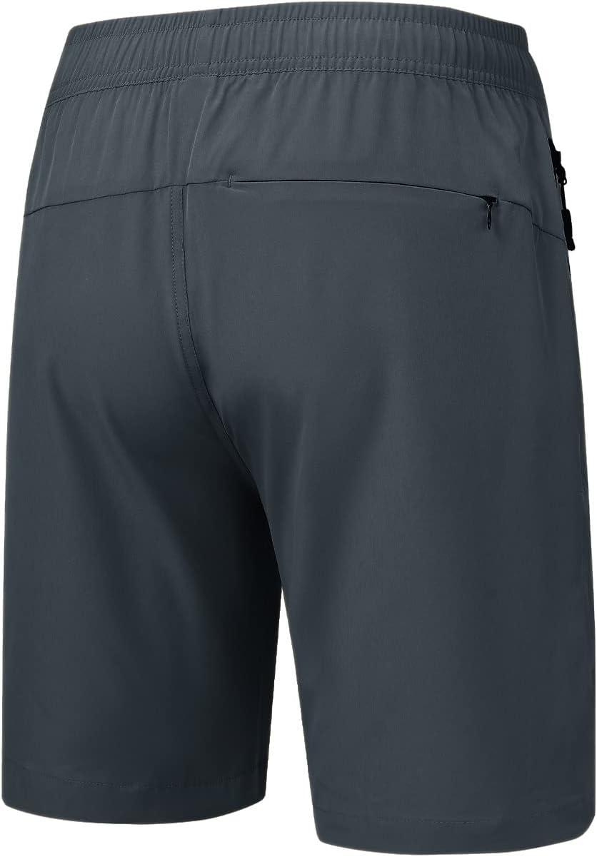 imageTBMPOY Mens Hiking Shorts Lightweight Outdoor Sports Shorts 7quot Quick Dry Athletic Running Gym Shorts with Zipper PocketsCold Grey