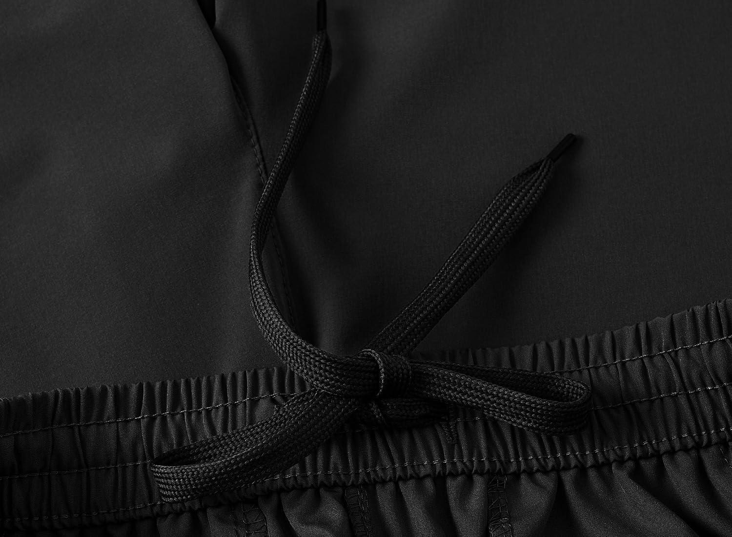 imageTBMPOY Mens Hiking Shorts Quick Dry Athletic Gym Workout Short with Zipper PocketsC13black