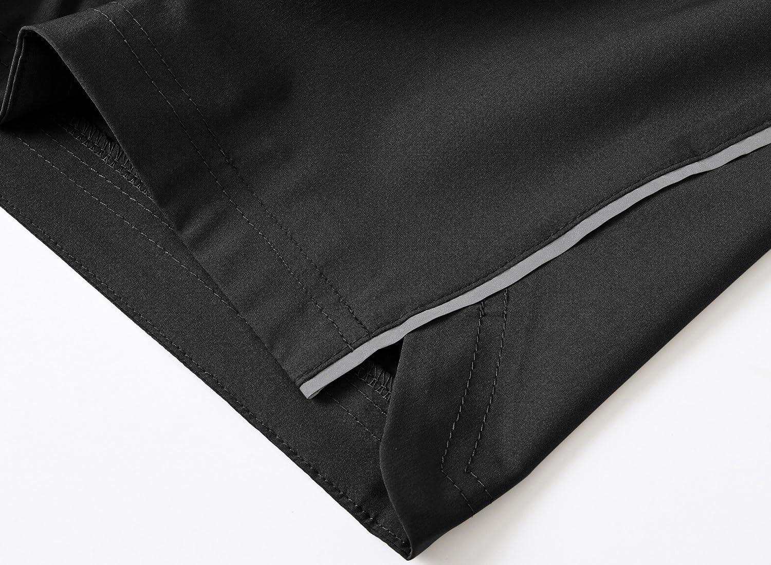 imageTBMPOY Mens Hiking Shorts Quick Dry Athletic Gym Workout Short with Zipper PocketsC13black