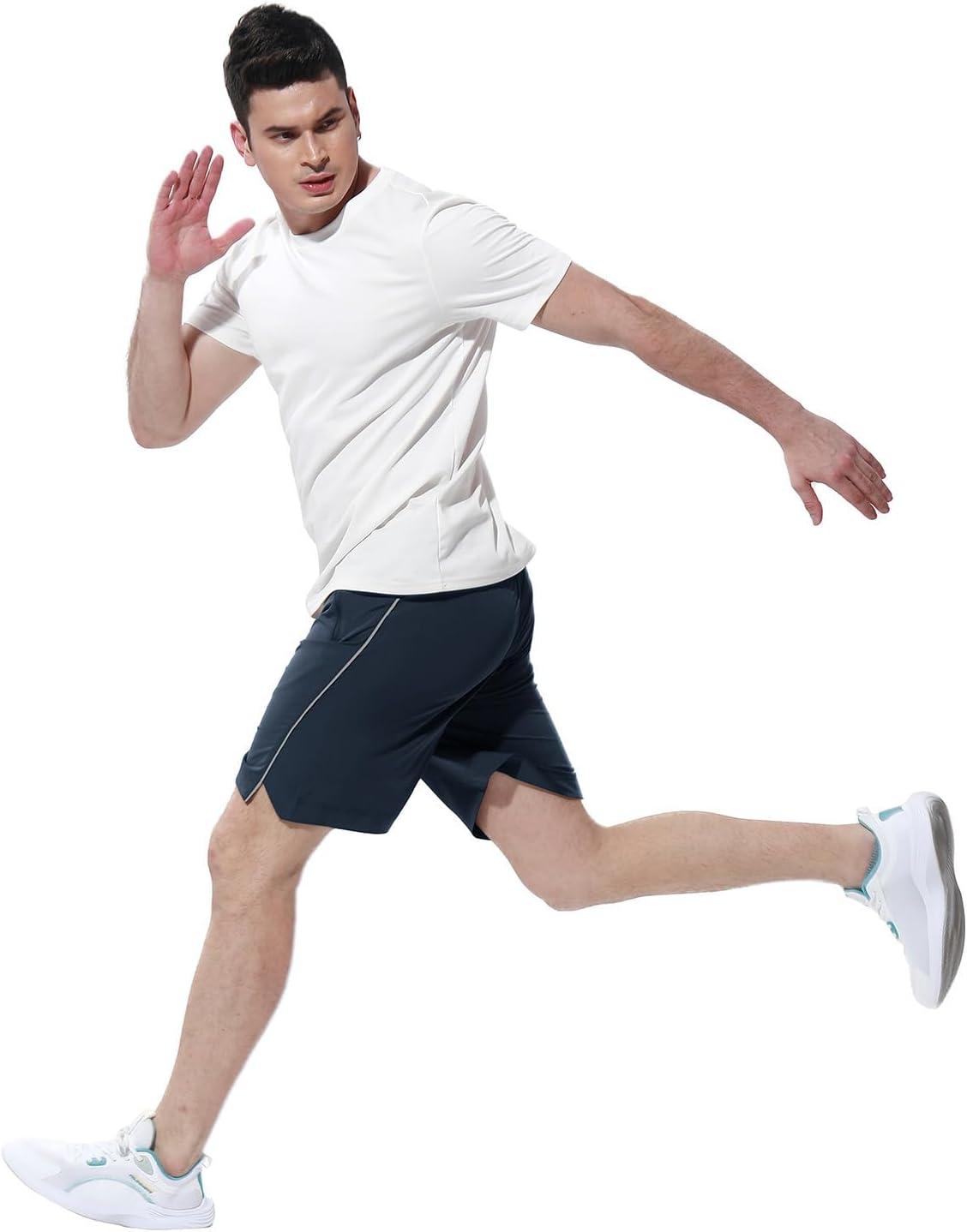 imageTBMPOY Mens Hiking Shorts Quick Dry Athletic Gym Workout Short with Zipper PocketsC14navy