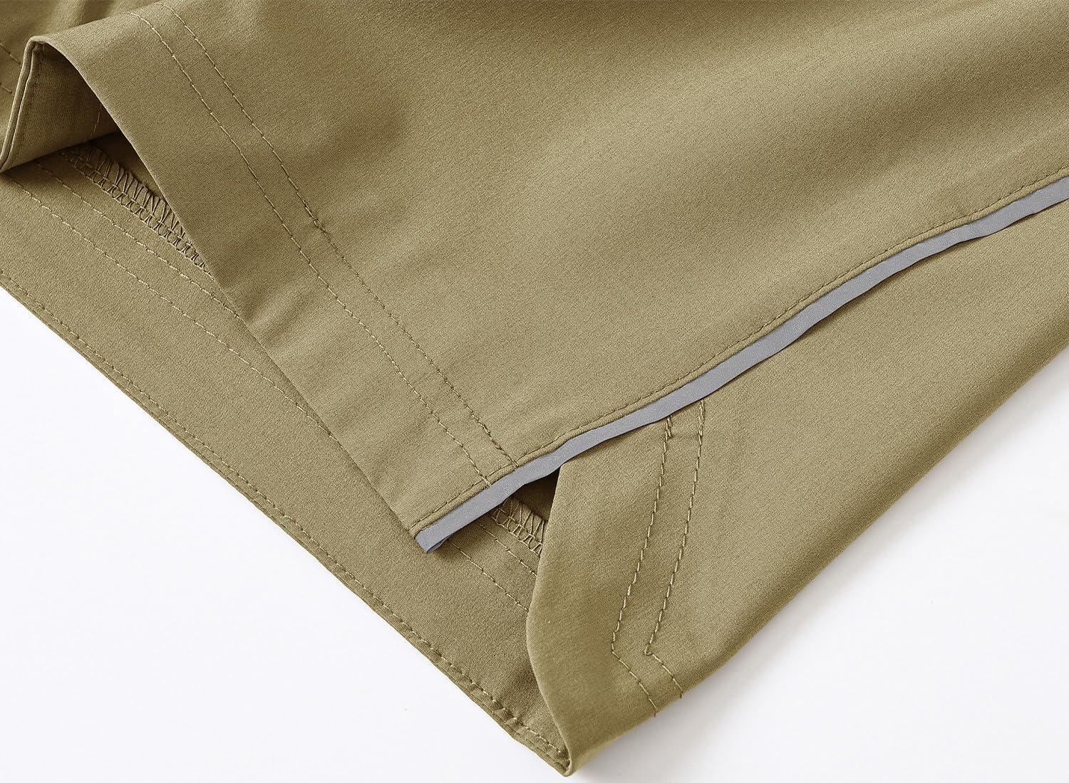 imageTBMPOY Mens Hiking Shorts Quick Dry Athletic Gym Workout Short with Zipper PocketsC17khaki