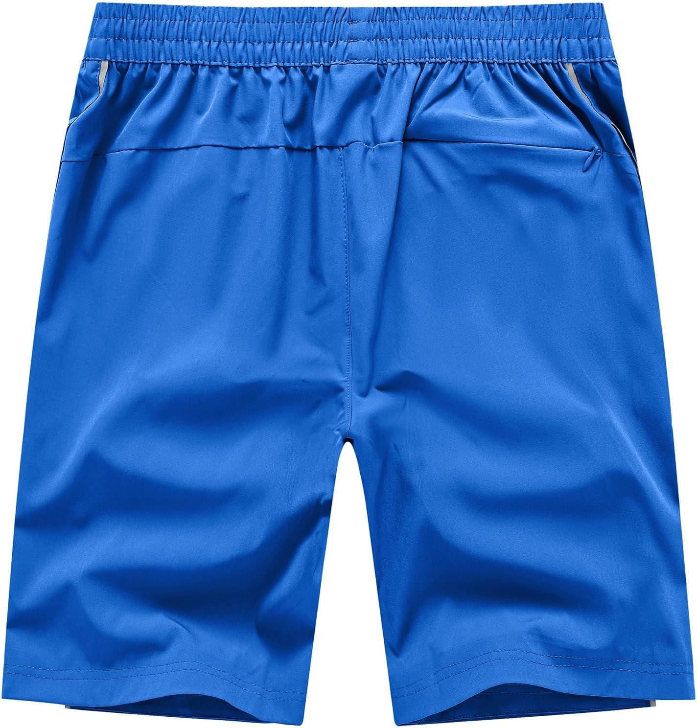 imageTBMPOY Mens Hiking Shorts Quick Dry Athletic Gym Workout Short with Zipper PocketsC18royal Blue