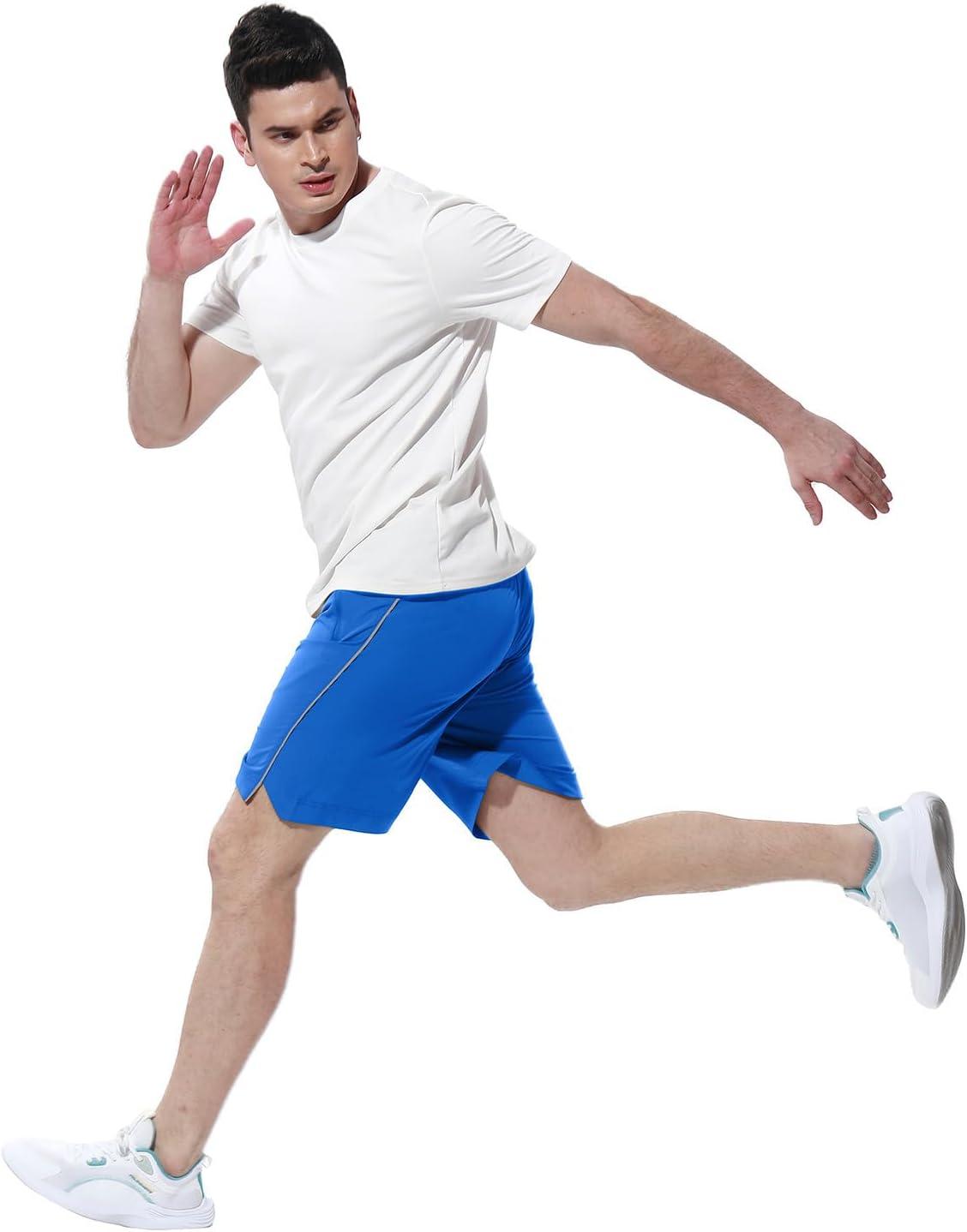 imageTBMPOY Mens Hiking Shorts Quick Dry Athletic Gym Workout Short with Zipper PocketsC18royal Blue