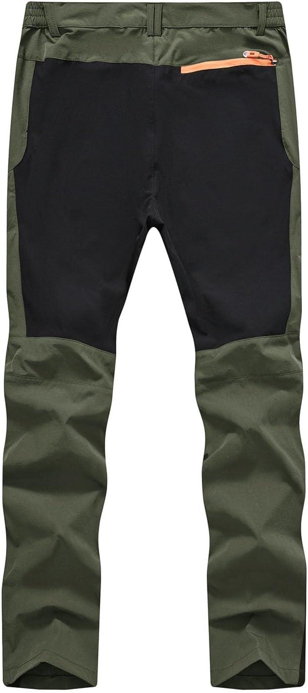 imageTBMPOY Mens Hiking Work Cargo Pants Lightweight Waterproof Quick Dry Outdoor Mountain Pant Fishing Camping1green