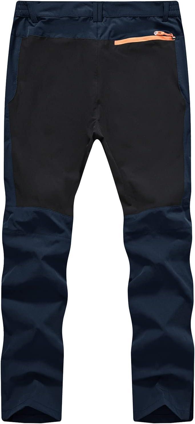 imageTBMPOY Mens Hiking Work Cargo Pants Lightweight Waterproof Quick Dry Outdoor Mountain Pant Fishing Camping1navy