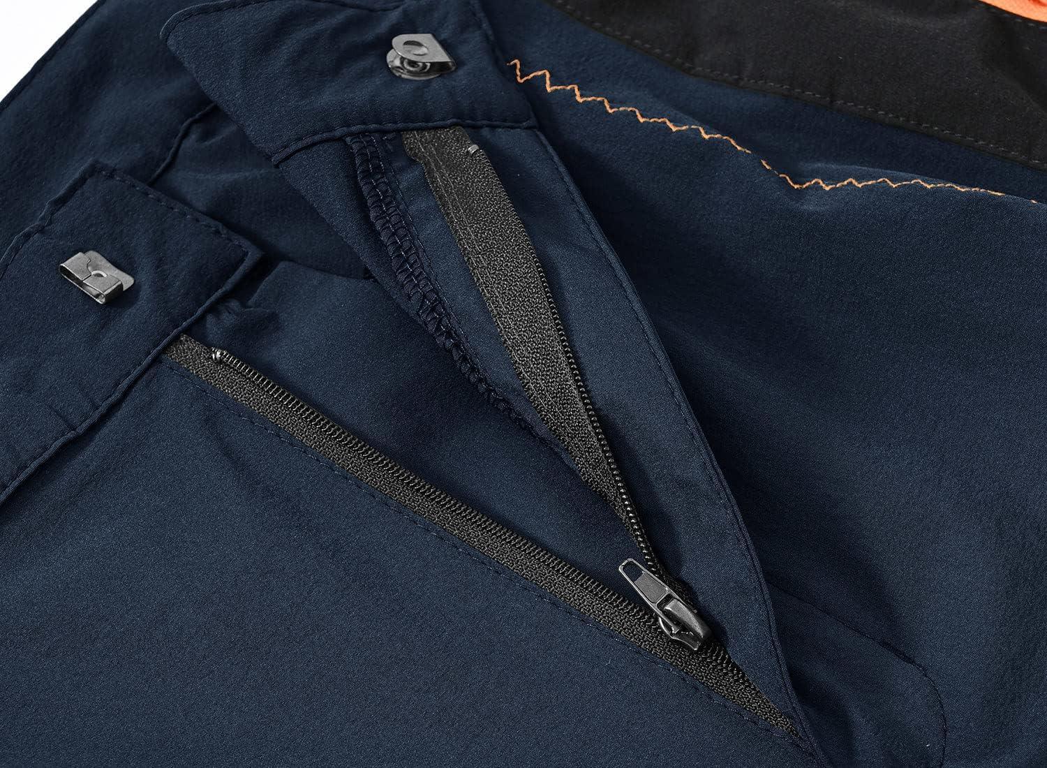 imageTBMPOY Mens Hiking Work Cargo Pants Lightweight Waterproof Quick Dry Outdoor Mountain Pant Fishing Camping1navy