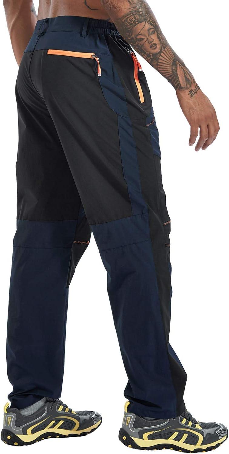 imageTBMPOY Mens Hiking Work Cargo Pants Lightweight Waterproof Quick Dry Outdoor Mountain Pant Fishing Camping1navy