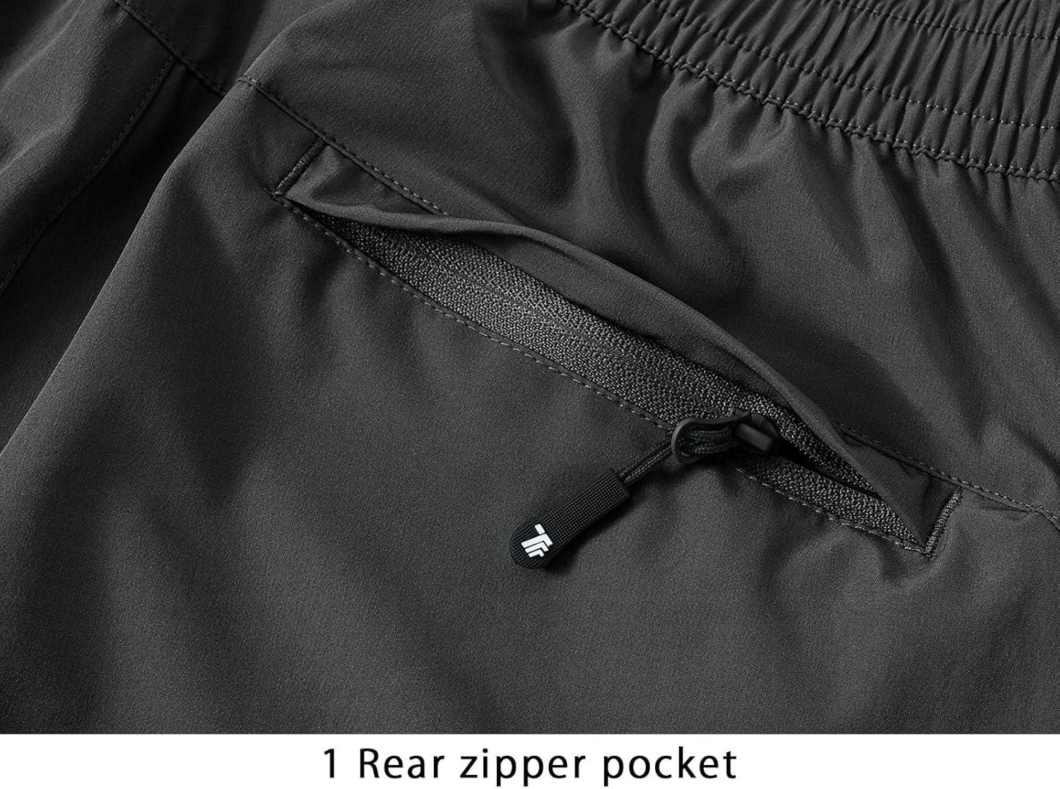 imageTBMPOY Mens Lightweight Hiking Travel Pants Cargo Pockets Quick Dry Stretch Water Resistant Fishing Outdoor WorkDark Grey