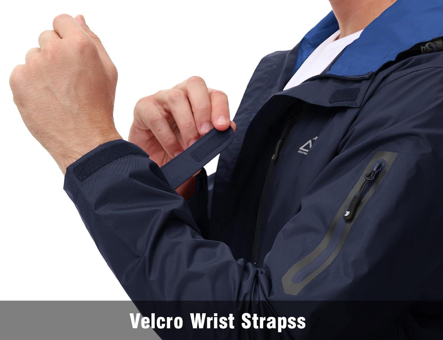 imageTBMPOY Mens Lightweight Rain Jackets Waterproof Raincoat with Hood Running Cycling Hiking Outdoor Windbreaker2navy