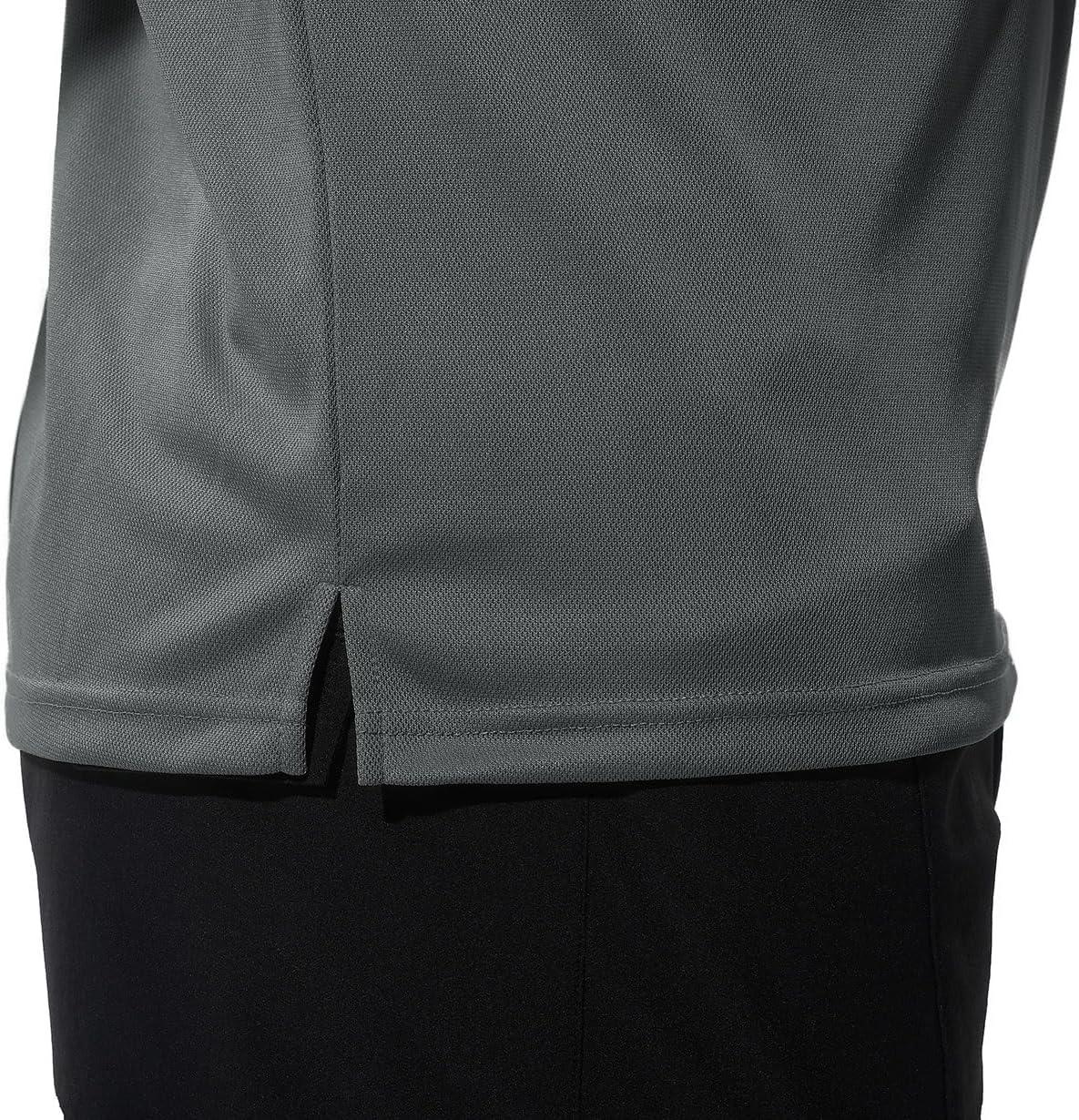 imageTBMPOY Mens Polo Shirts with Pocket Short Sleeve Quick Dry Casual Sports Outdoor Golf ShirtDark Grey