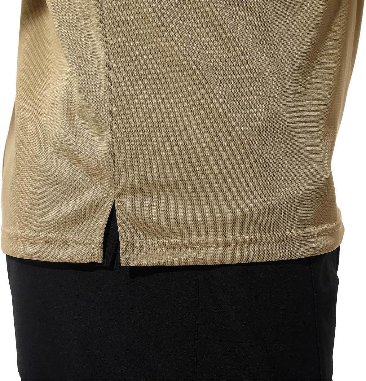 imageTBMPOY Mens Polo Shirts with Pocket Short Sleeve Quick Dry Casual Sports Outdoor Golf ShirtLight Tan