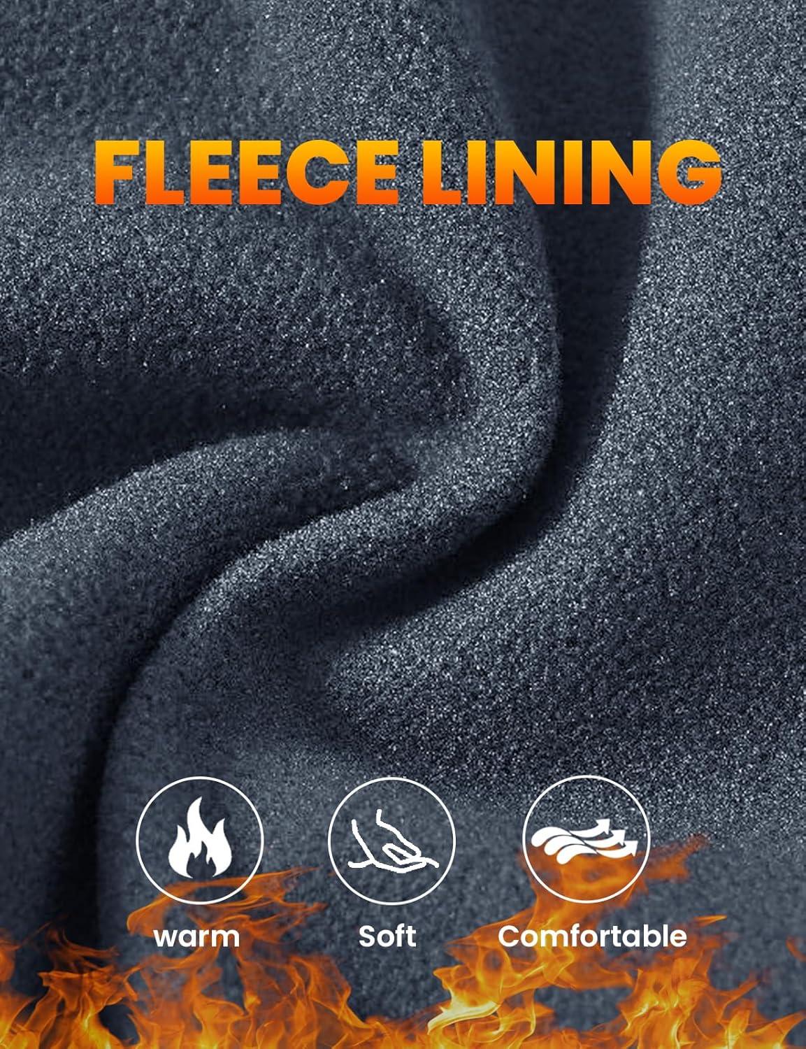 imageTBMPOY Mens Snow Ski Fleece Lined Hiking Pants Waterproof Winter Snowboard Warm Outdoor Insulated Pants WindproofNavy