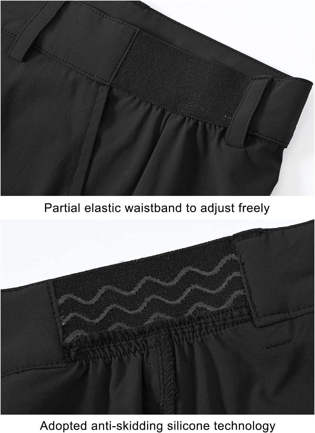 imageTBMPOY Mens Stretch Golf Pants Lightweight Quick Dry Casual Work Pant with 3 Pockets01black