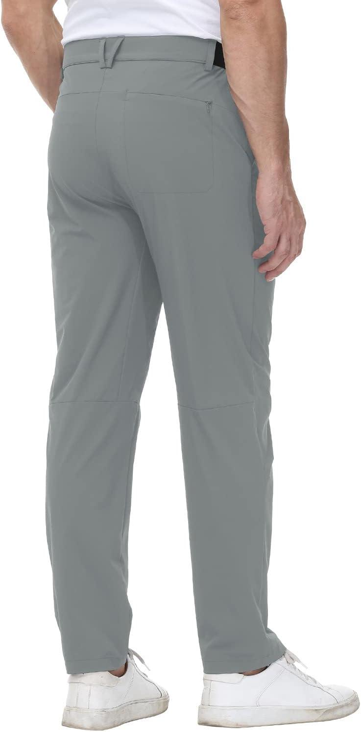imageTBMPOY Mens Stretch Golf Pants Lightweight Quick Dry Casual Work Pant with 3 Pockets01grey