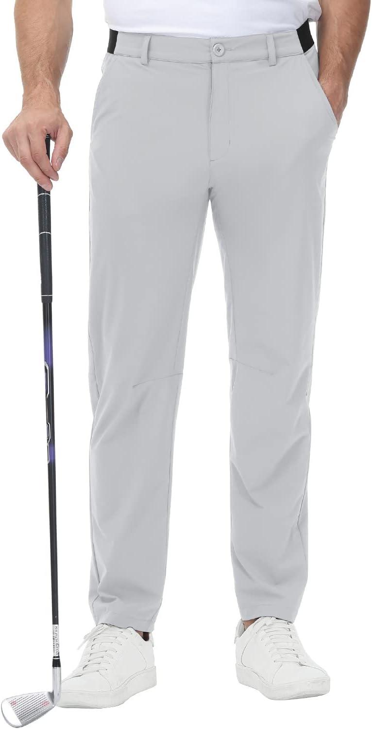 imageTBMPOY Mens Stretch Golf Pants Lightweight Quick Dry Casual Work Pant with 3 Pockets01light Grey