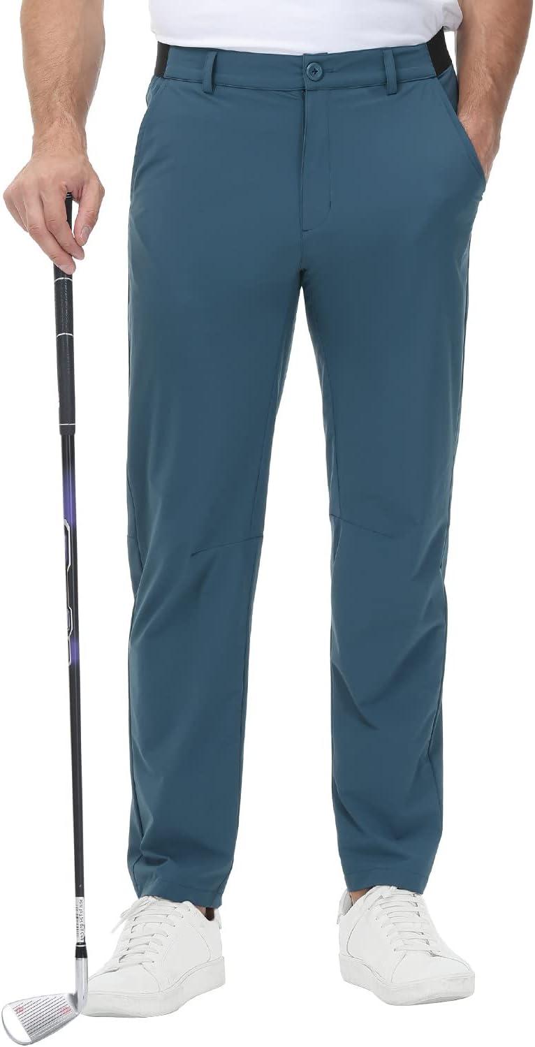 imageTBMPOY Mens Stretch Golf Pants Lightweight Quick Dry Casual Work Pant with 3 Pockets01stone Blue