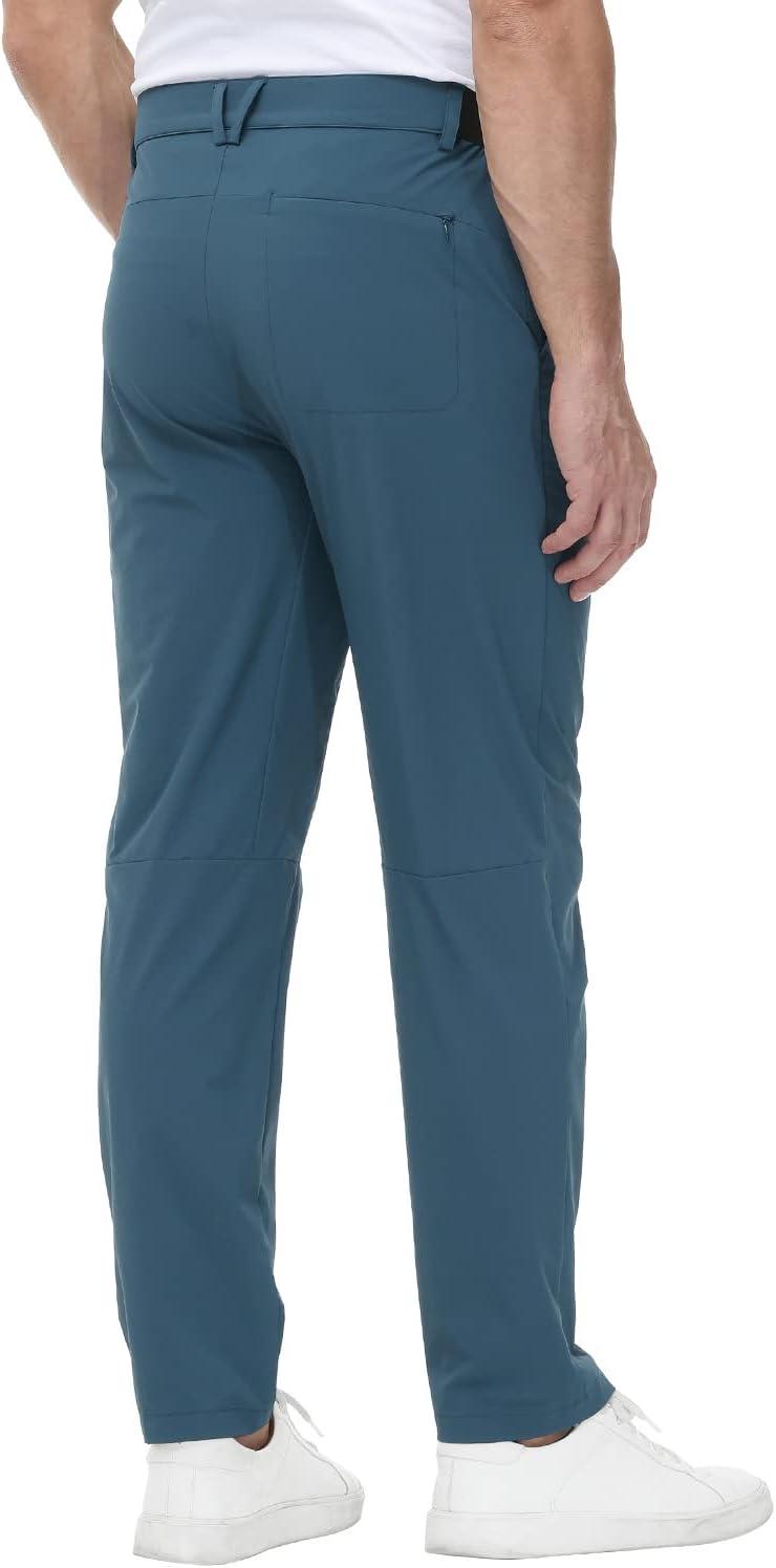 imageTBMPOY Mens Stretch Golf Pants Lightweight Quick Dry Casual Work Pant with 3 Pockets01stone Blue