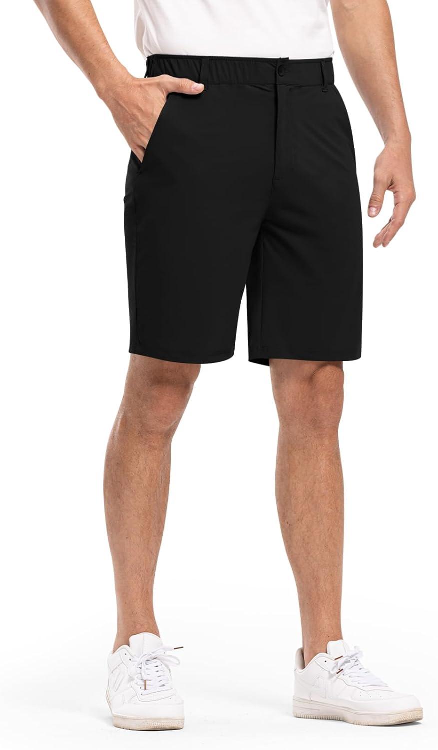 imageTBMPOY Mens Stretch Golf Work Shorts 5 Pockets Cargo Hiking Lightweight Quick Dry Short for Travel Camping