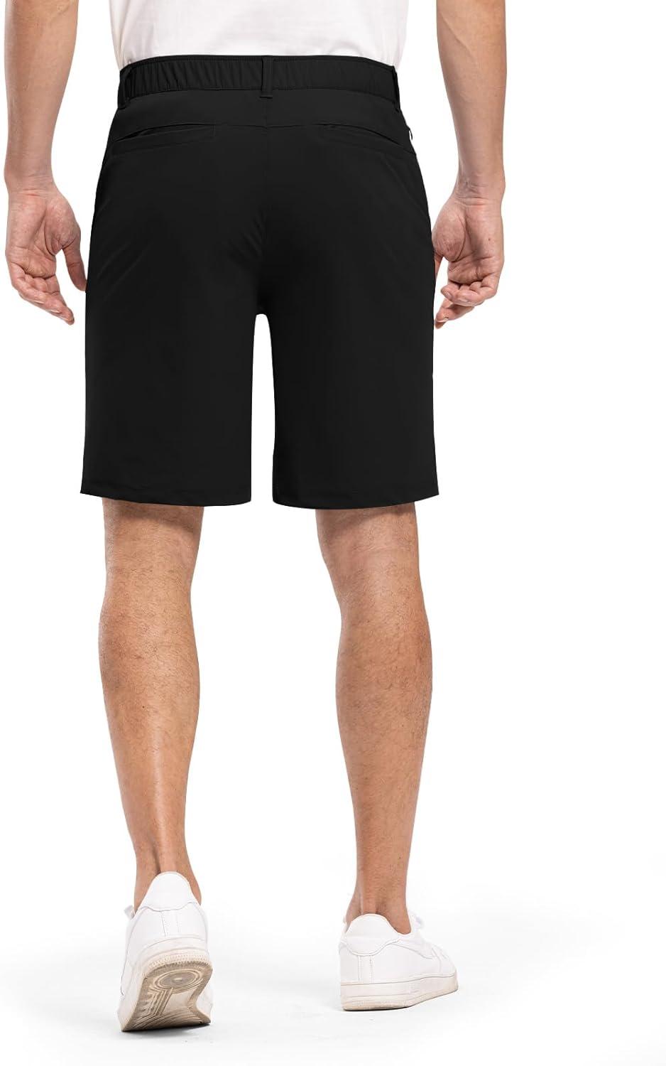 imageTBMPOY Mens Stretch Golf Work Shorts 5 Pockets Cargo Hiking Lightweight Quick Dry Short for Travel Camping