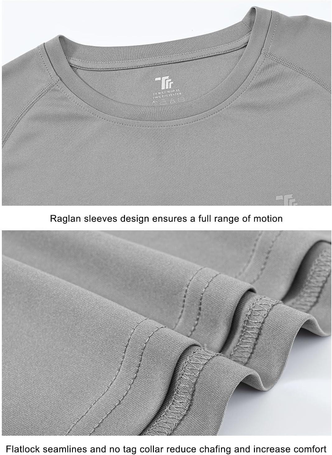 imageTBMPOY Mens Sun Protection Hiking Shirts Long Sleeve Water UPF 50 SPF UV Shirts Lightweight Fishing Hiking Swimming10light Grey