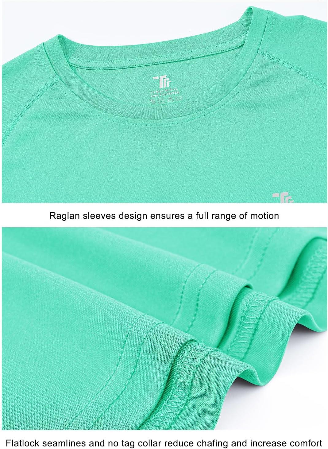 imageTBMPOY Mens Sun Protection Hiking Shirts Long Sleeve Water UPF 50 SPF UV Shirts Lightweight Fishing Hiking Swimming12mint Green