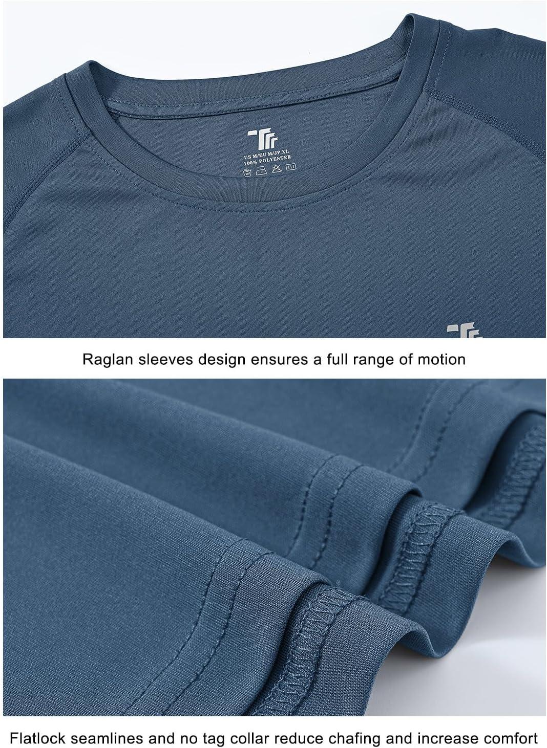 imageTBMPOY Mens Sun Protection Hiking Shirts Long Sleeve Water UPF 50 SPF UV Shirts Lightweight Fishing Hiking Swimming14blue Grey