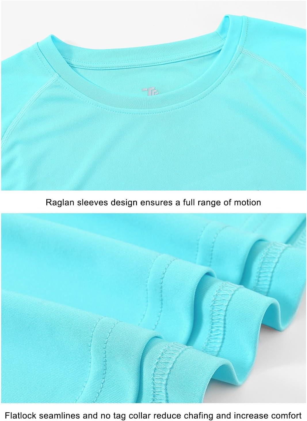 imageTBMPOY Mens Sun Protection Hiking Shirts Long Sleeve Water UPF 50 SPF UV Shirts Lightweight Fishing Hiking Swimming19ice Blue