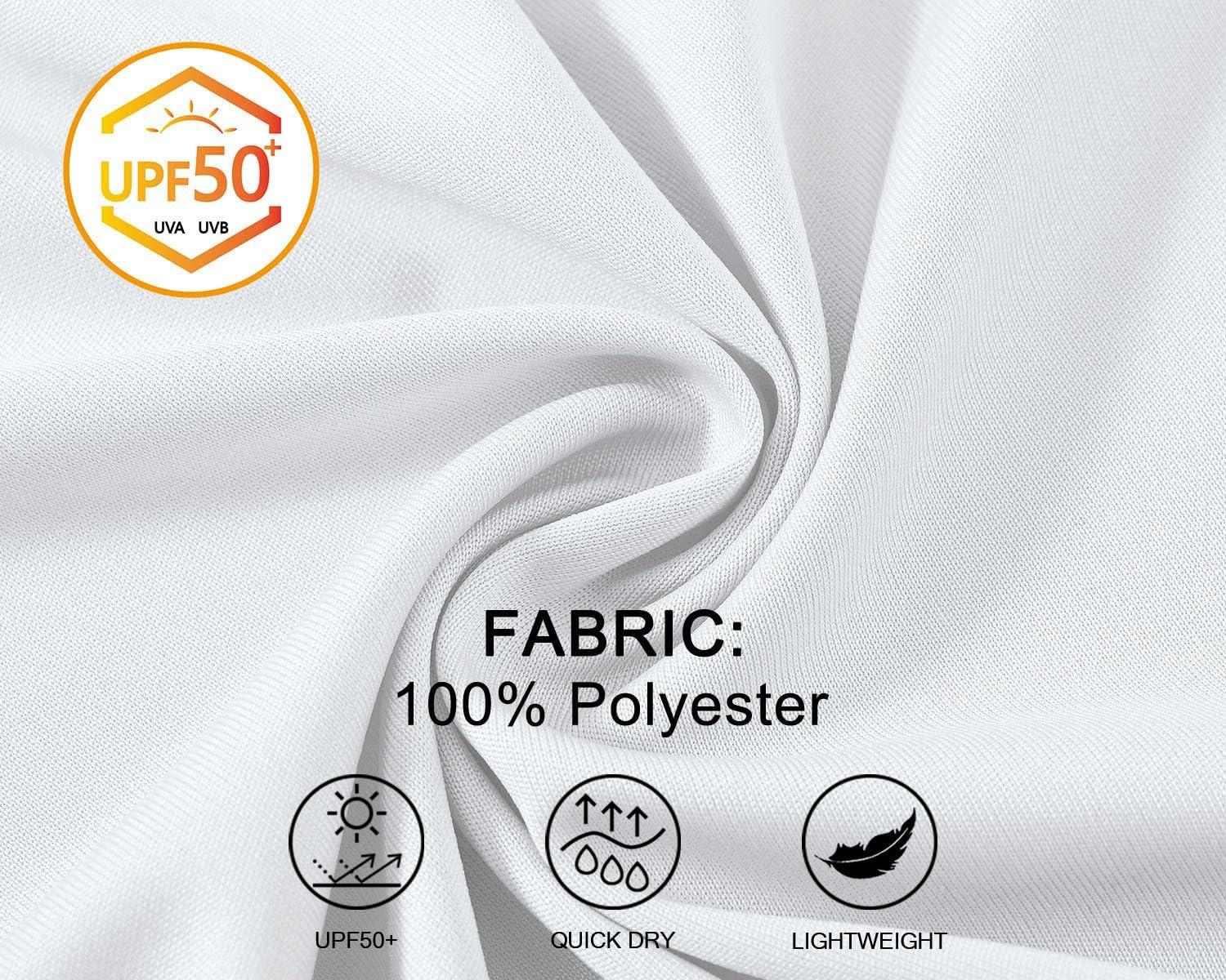 imageTBMPOY Mens Sun Protection Hiking Shirts Long Sleeve Water UPF 50 SPF UV Shirts Lightweight Fishing Hiking Swimming1white