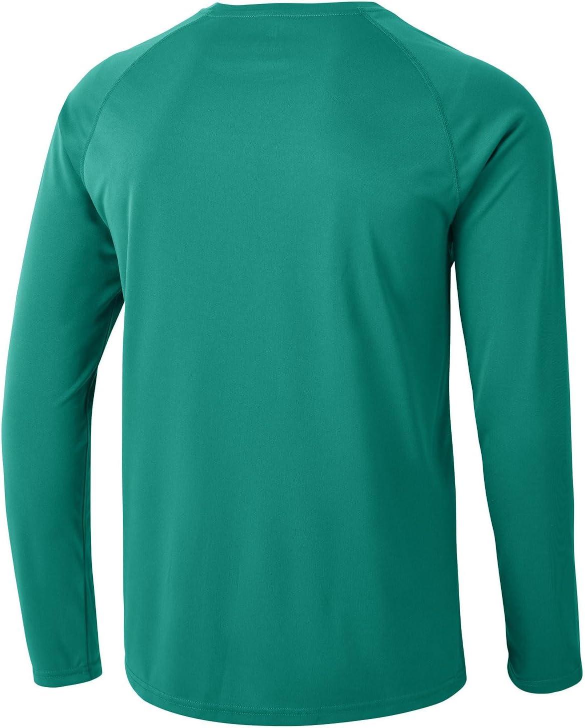 imageTBMPOY Mens Sun Protection Hiking Shirts Long Sleeve Water UPF 50 SPF UV Shirts Lightweight Fishing Hiking Swimming20dark Green