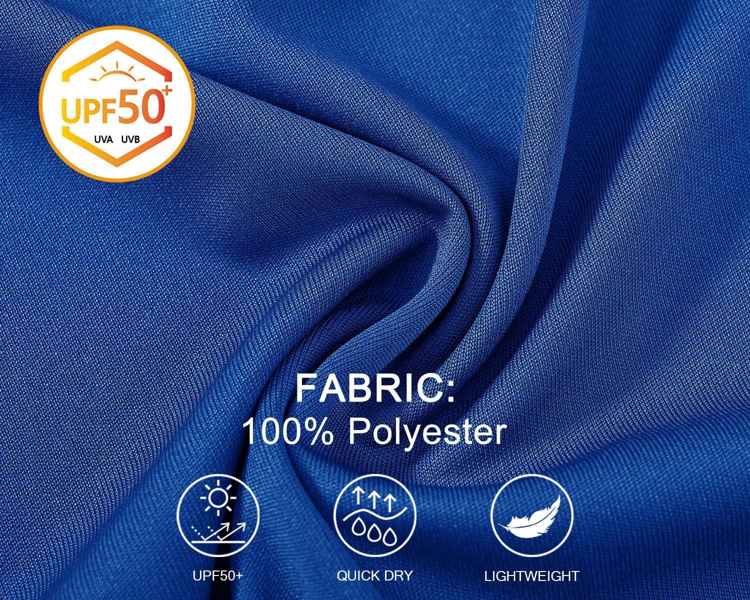 imageTBMPOY Mens Sun Protection Hiking Shirts Long Sleeve Water UPF 50 SPF UV Shirts Lightweight Fishing Hiking Swimming3dark Blue