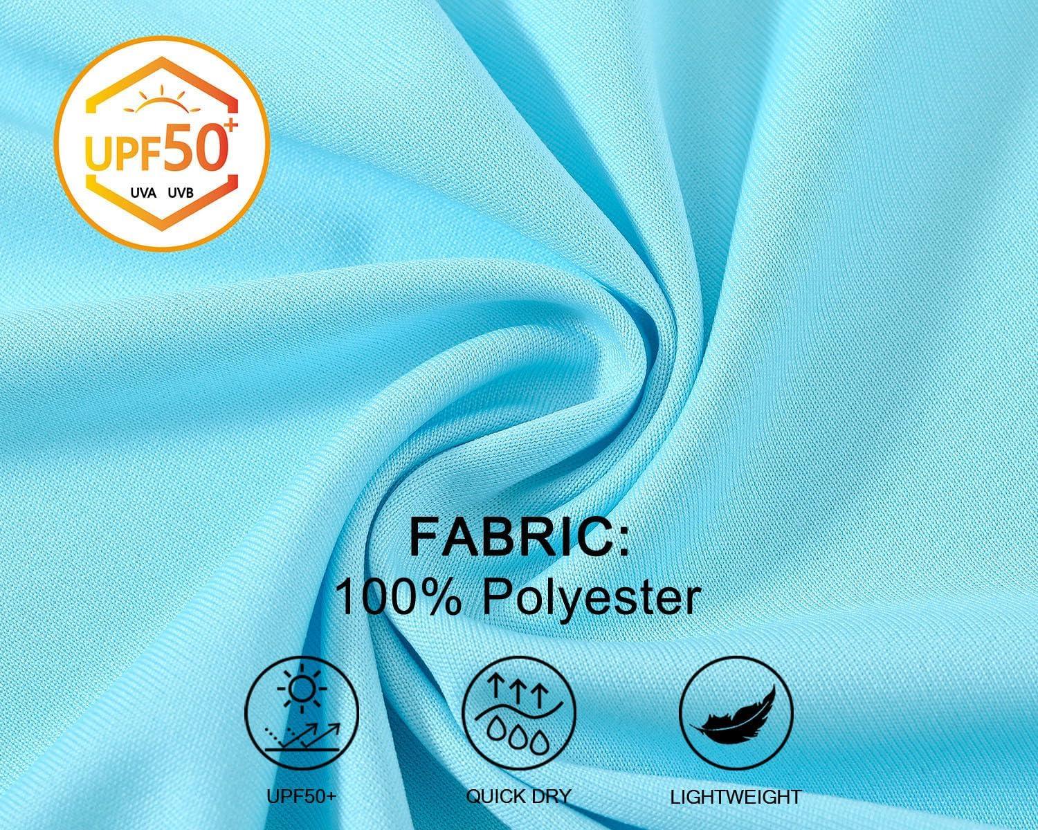 imageTBMPOY Mens Sun Protection Hiking Shirts Long Sleeve Water UPF 50 SPF UV Shirts Lightweight Fishing Hiking Swimming4light Blue