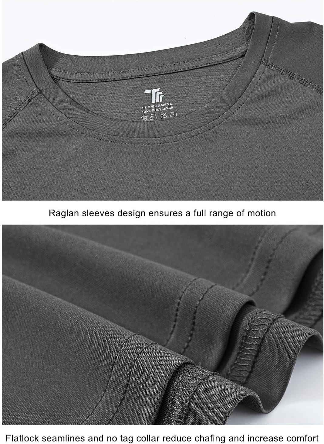 imageTBMPOY Mens Sun Protection Hiking Shirts Long Sleeve Water UPF 50 SPF UV Shirts Lightweight Fishing Hiking Swimming6dark Grey