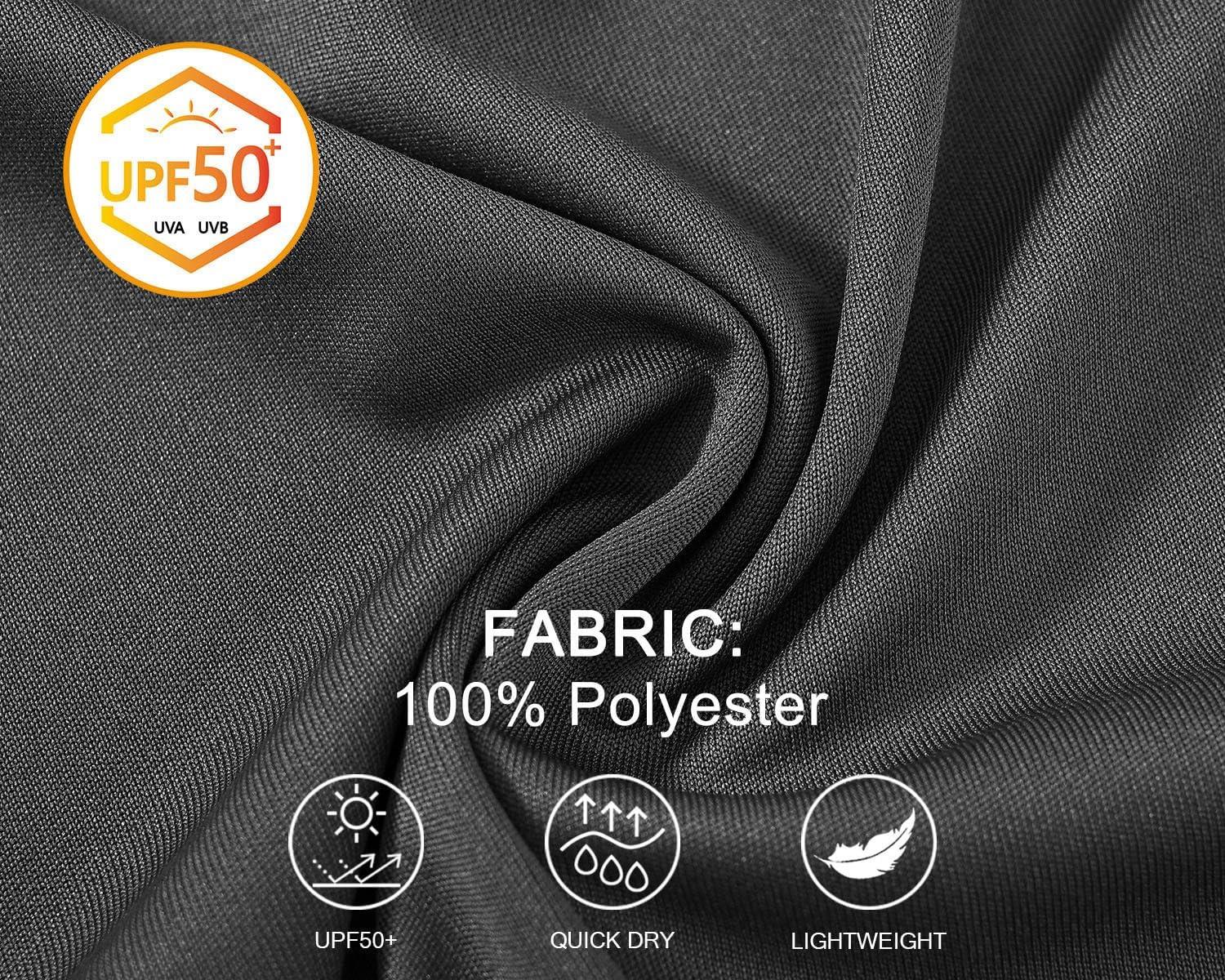 imageTBMPOY Mens Sun Protection Hiking Shirts Long Sleeve Water UPF 50 SPF UV Shirts Lightweight Fishing Hiking Swimming6dark Grey