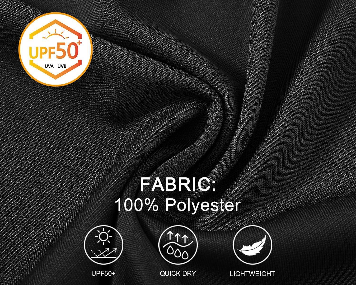 imageTBMPOY Mens Sun Protection Hiking Shirts Long Sleeve Water UPF 50 SPF UV Shirts Lightweight Fishing Hiking Swimming7black