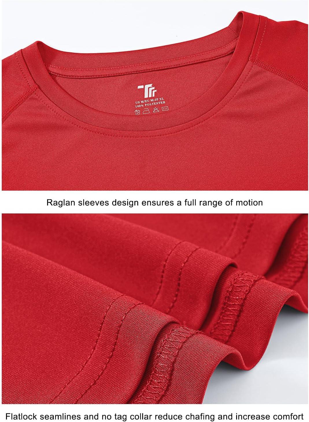 imageTBMPOY Mens Sun Protection Hiking Shirts Long Sleeve Water UPF 50 SPF UV Shirts Lightweight Fishing Hiking Swimming9red