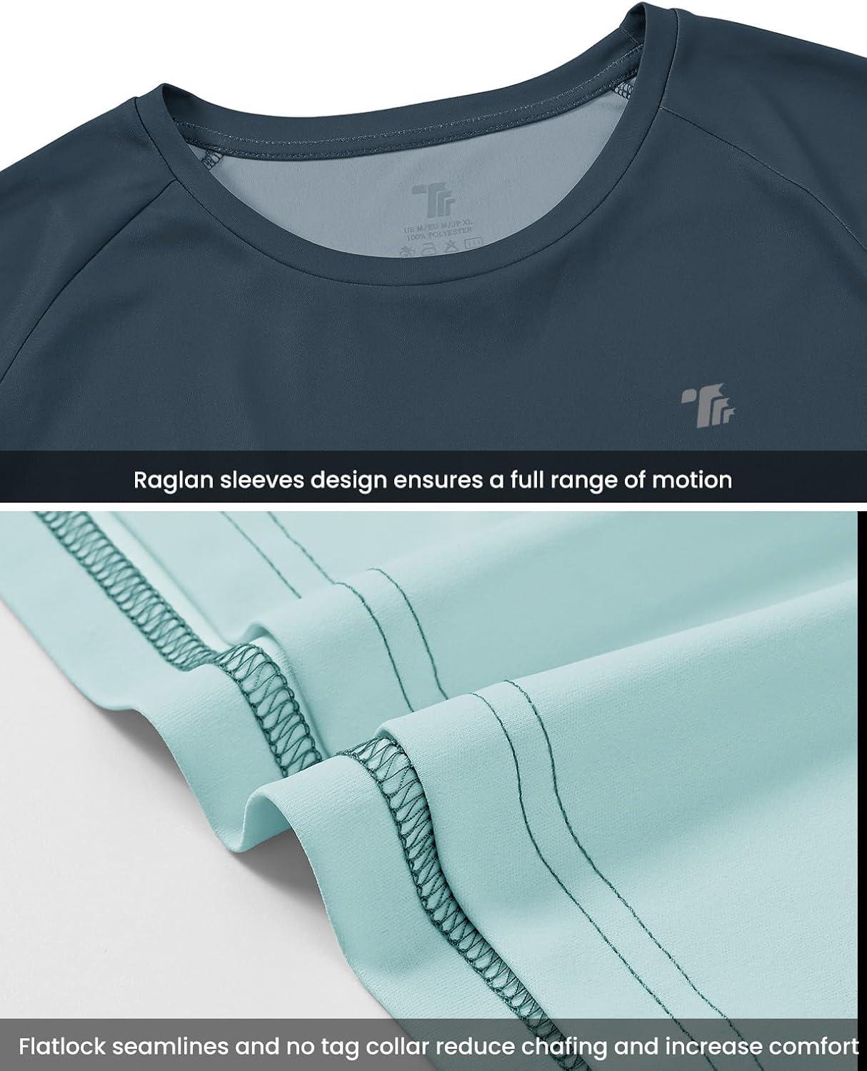 imageTBMPOY Mens Sun Protection Hiking Shirts Long Sleeve Water UPF 50 SPF UV Shirts Lightweight Fishing Hiking SwimmingLight Green Gradient