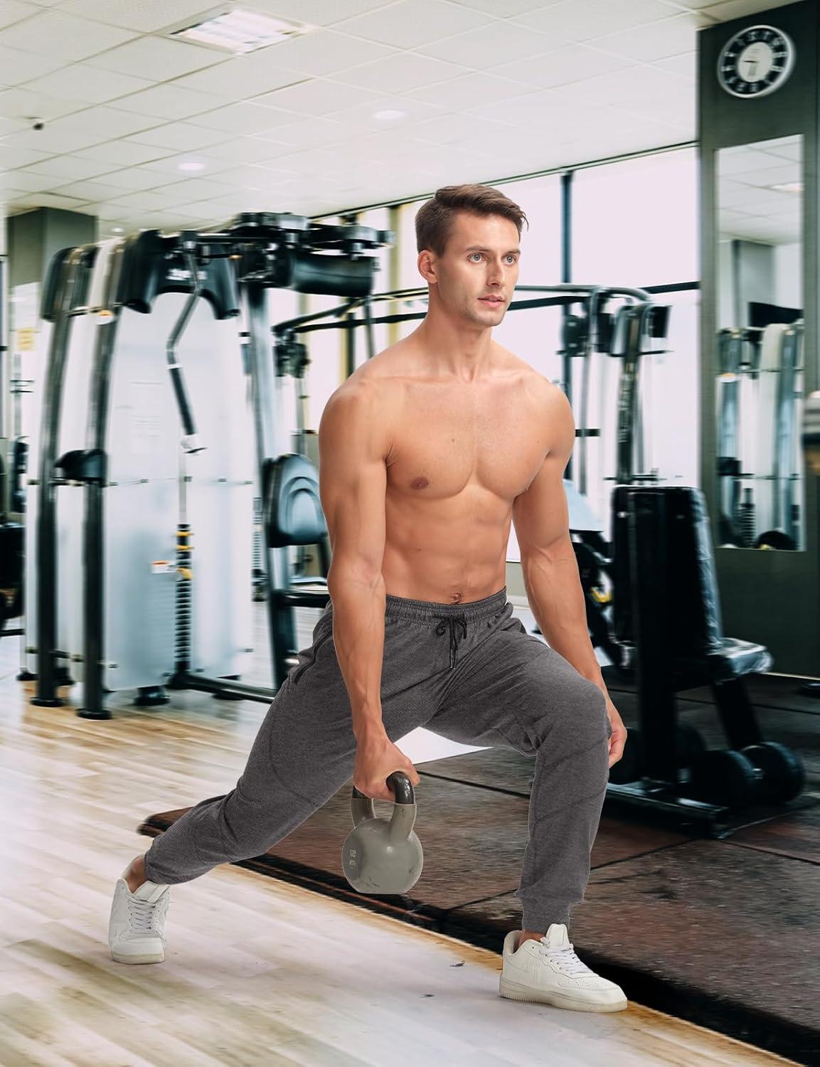 imageTBMPOY Mens Sweatpants with Zipper Pockets Lightweight Joggers Slim Fit Athletic Pants for Track Running WorkoutDark Grey